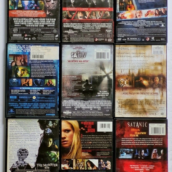 (Lot Of 9) BLOCKBUSTER VIDEO Assorted Horror/Slasher DVD Movies HALLOWEEN II & M - Picture 3 of 15